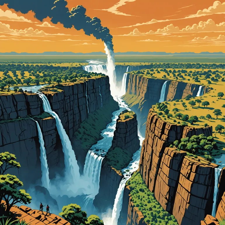 Spectacolul Natural al Cascadei Victoria: Descoperă Minunea Majestică a Africii